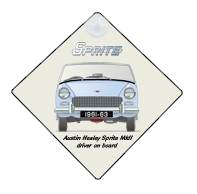 Austin Healey Sprite MkII 1961-62 Car Window Hanging Sign